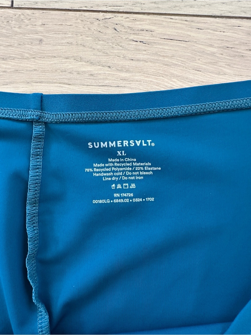 summersalt Teal Blue Swim Skort - Picture 2 of 3